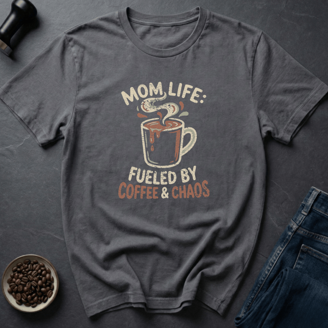Coffee graphic Mom Life T-Shirt in by Caffeine Dept