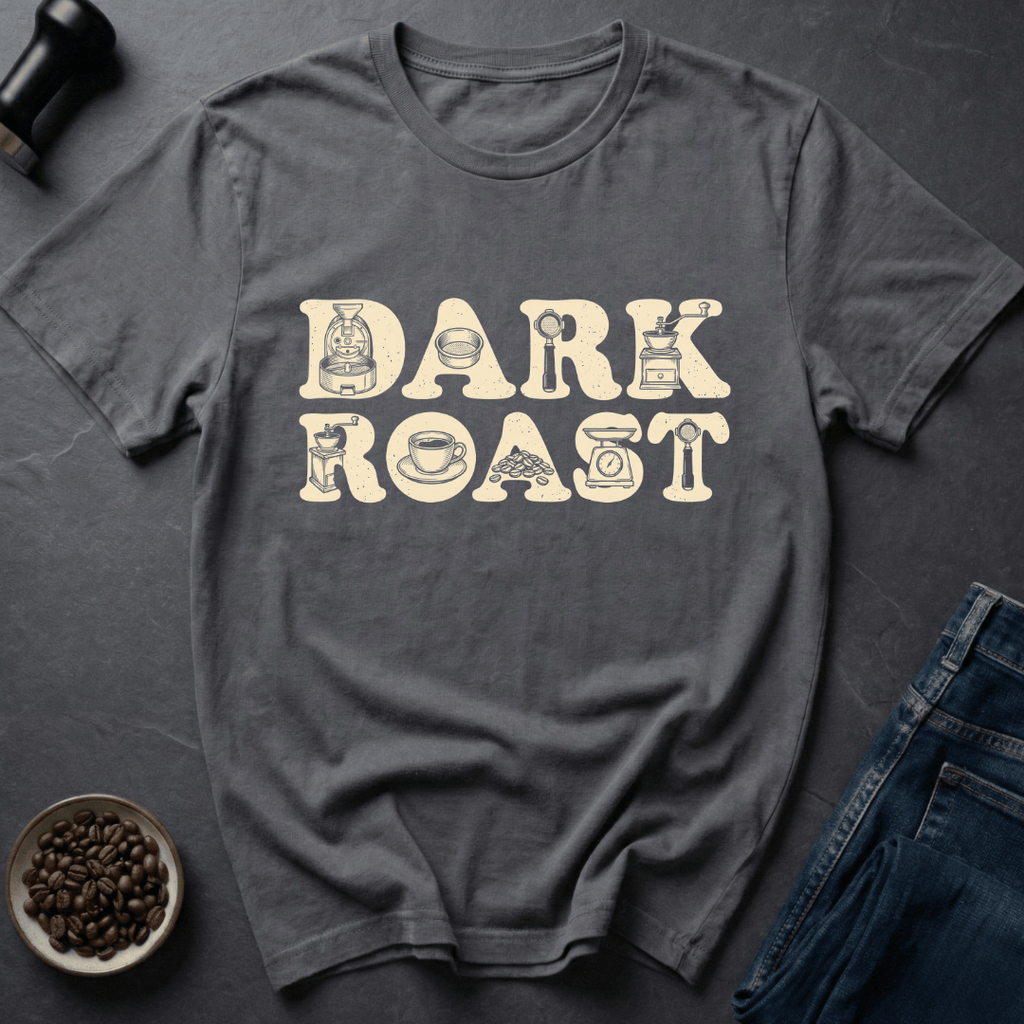 Coffee graphic Dark Roast T-Shirt in by Caffeine Dept