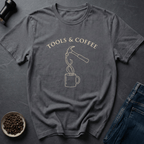 Coffee graphic Tools Coffee T-Shirt in by Caffeine Dept