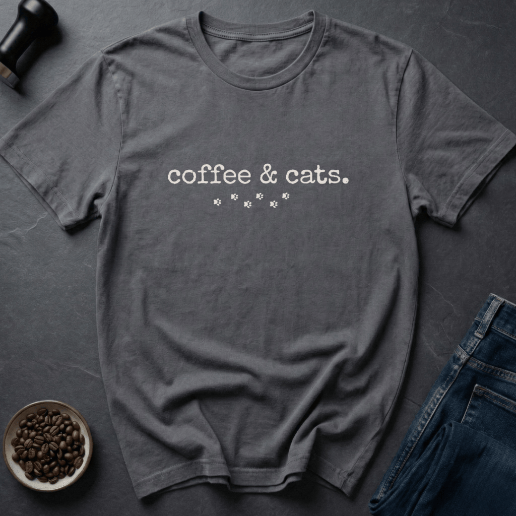 Coffee graphic Coffee Cats T-Shirt in by Caffeine Dept