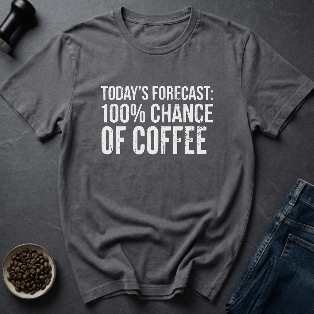 Coffee graphic Coffee Forecast T-Shirt in by Caffeine Dept