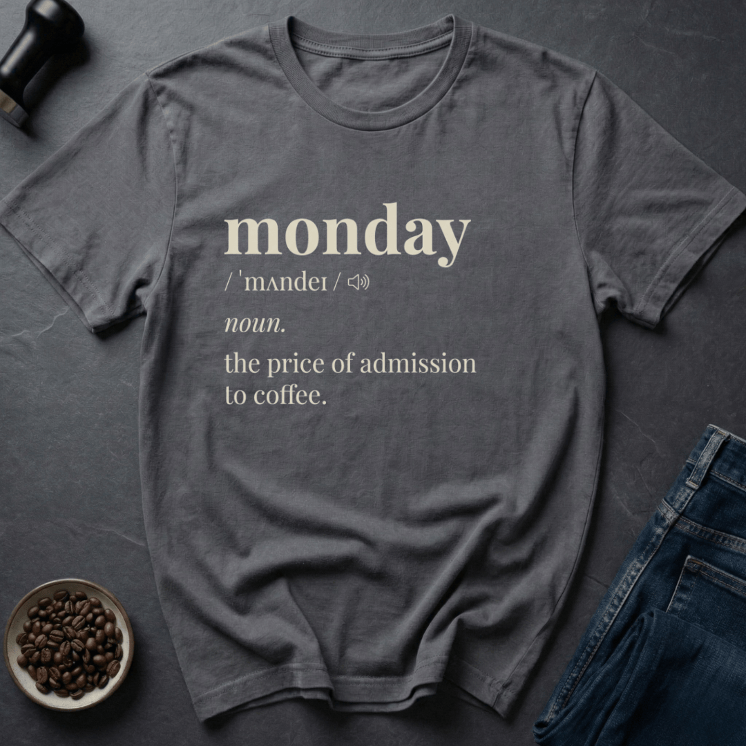 Coffee graphic Monday Fee T-Shirt in by Caffeine Dept