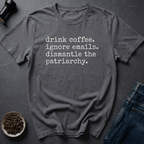 Coffee graphic Coffee. Resist. Repeat. T-Shirt in by Caffeine Dept