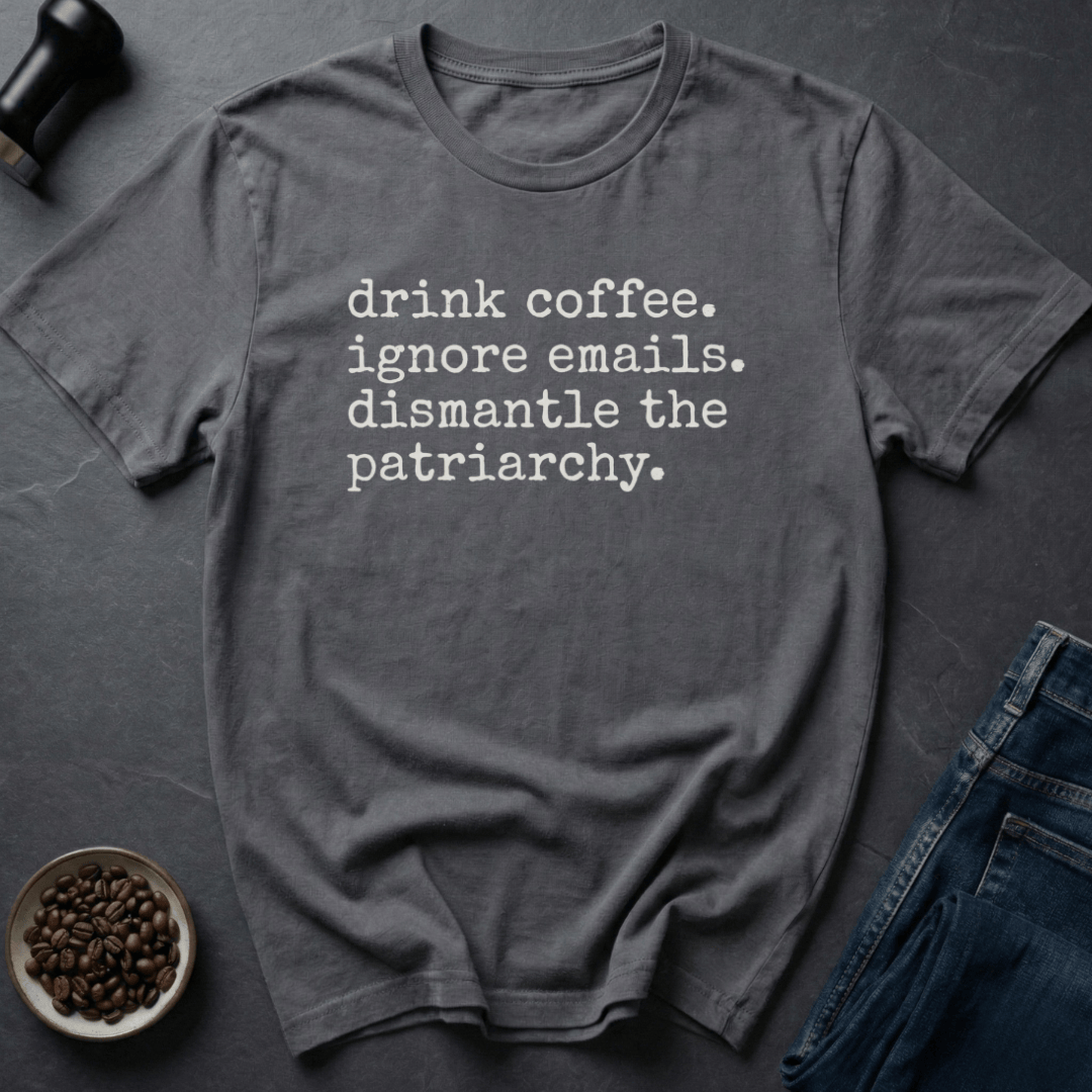 Coffee graphic Coffee. Resist. Repeat. T-Shirt in by Caffeine Dept