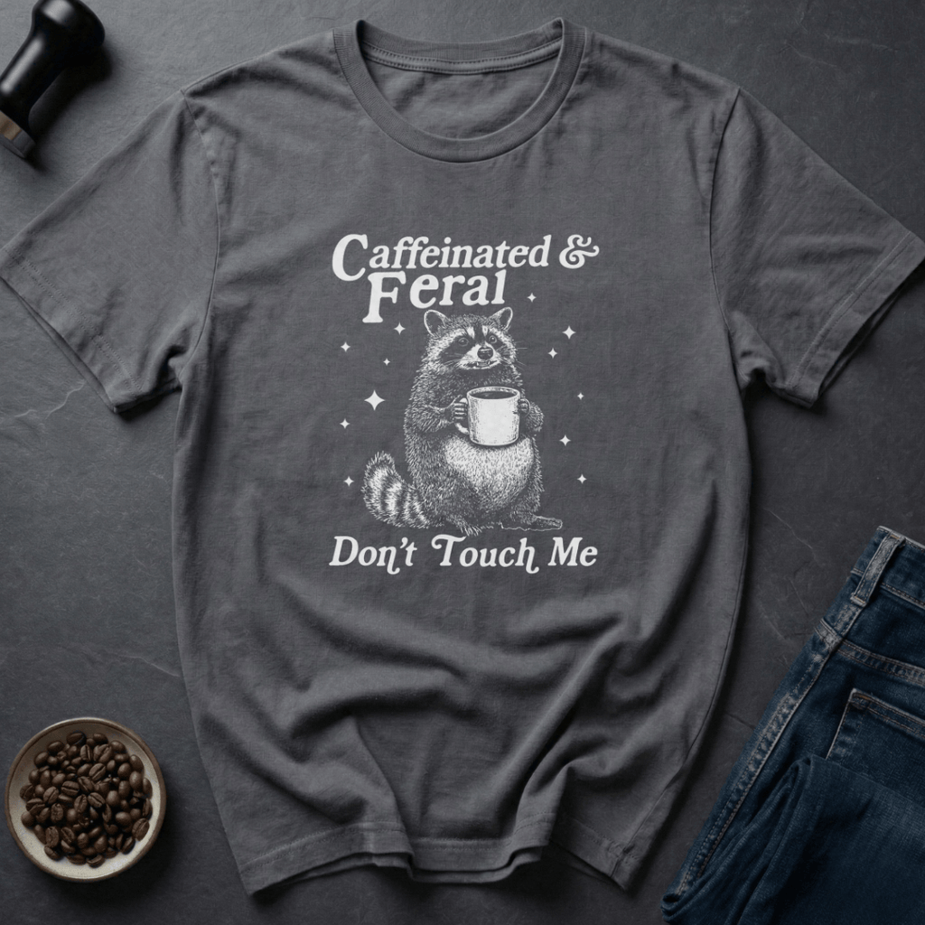 Coffee graphic Feral Coffee T-Shirt in by Caffeine Dept