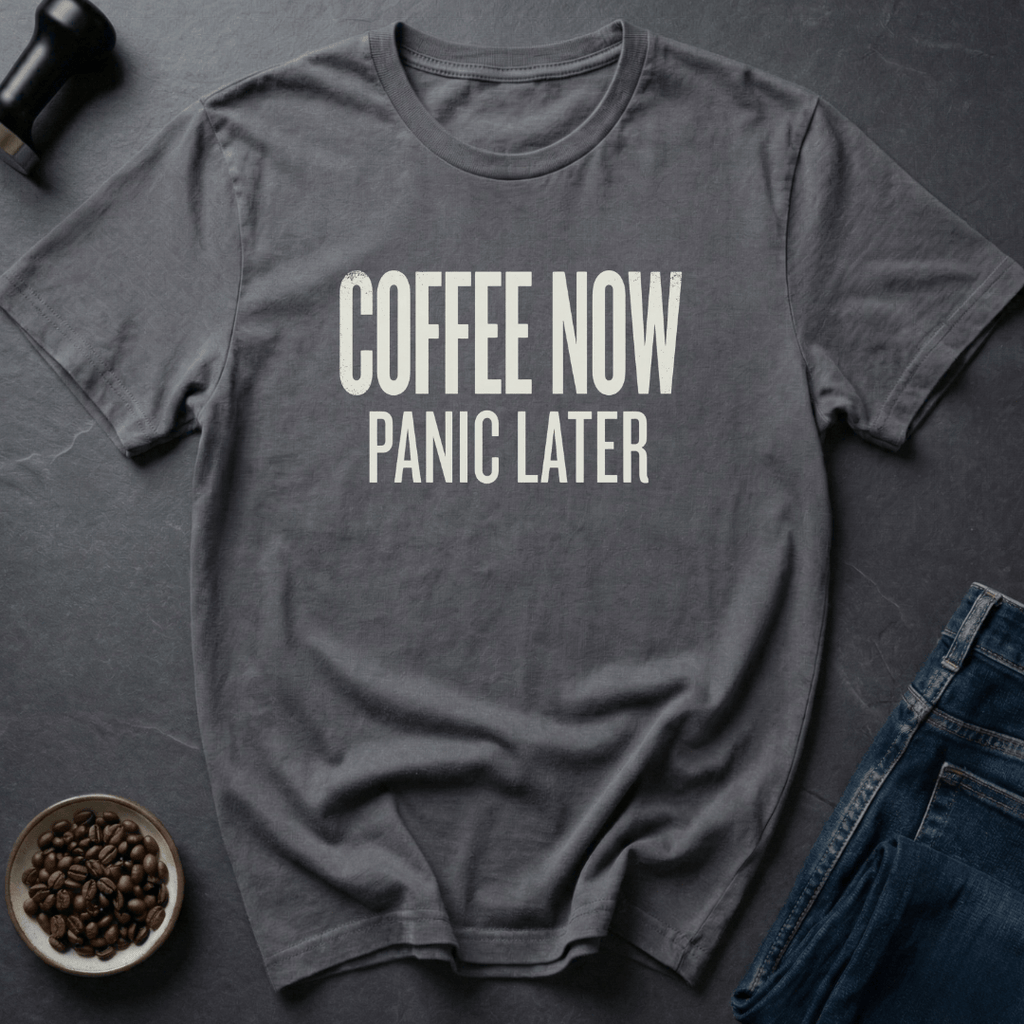 Coffee graphic Coffee Now T-Shirt in by Caffeine Dept