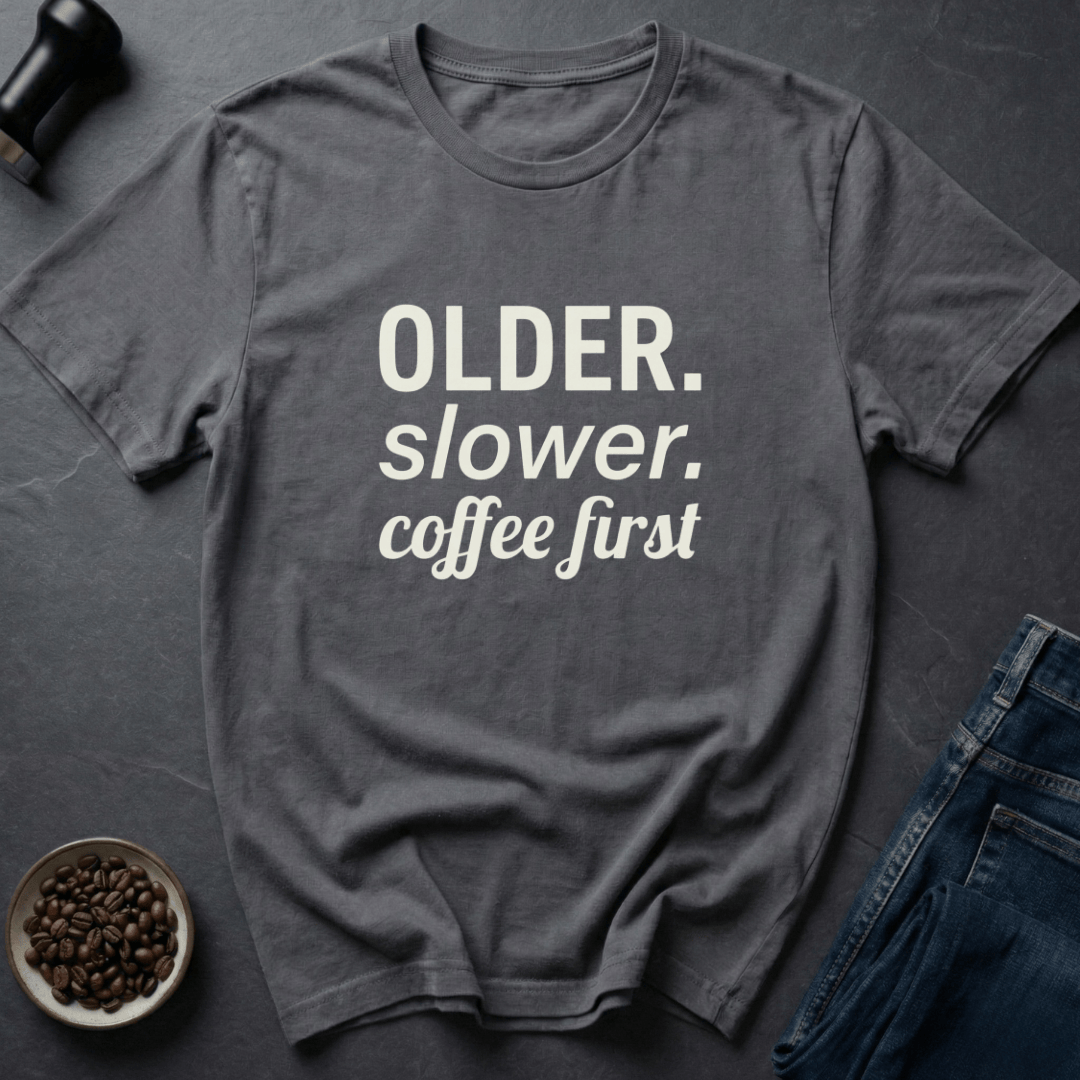 Coffee graphic Aging Fuel T-Shirt in by Caffeine Dept