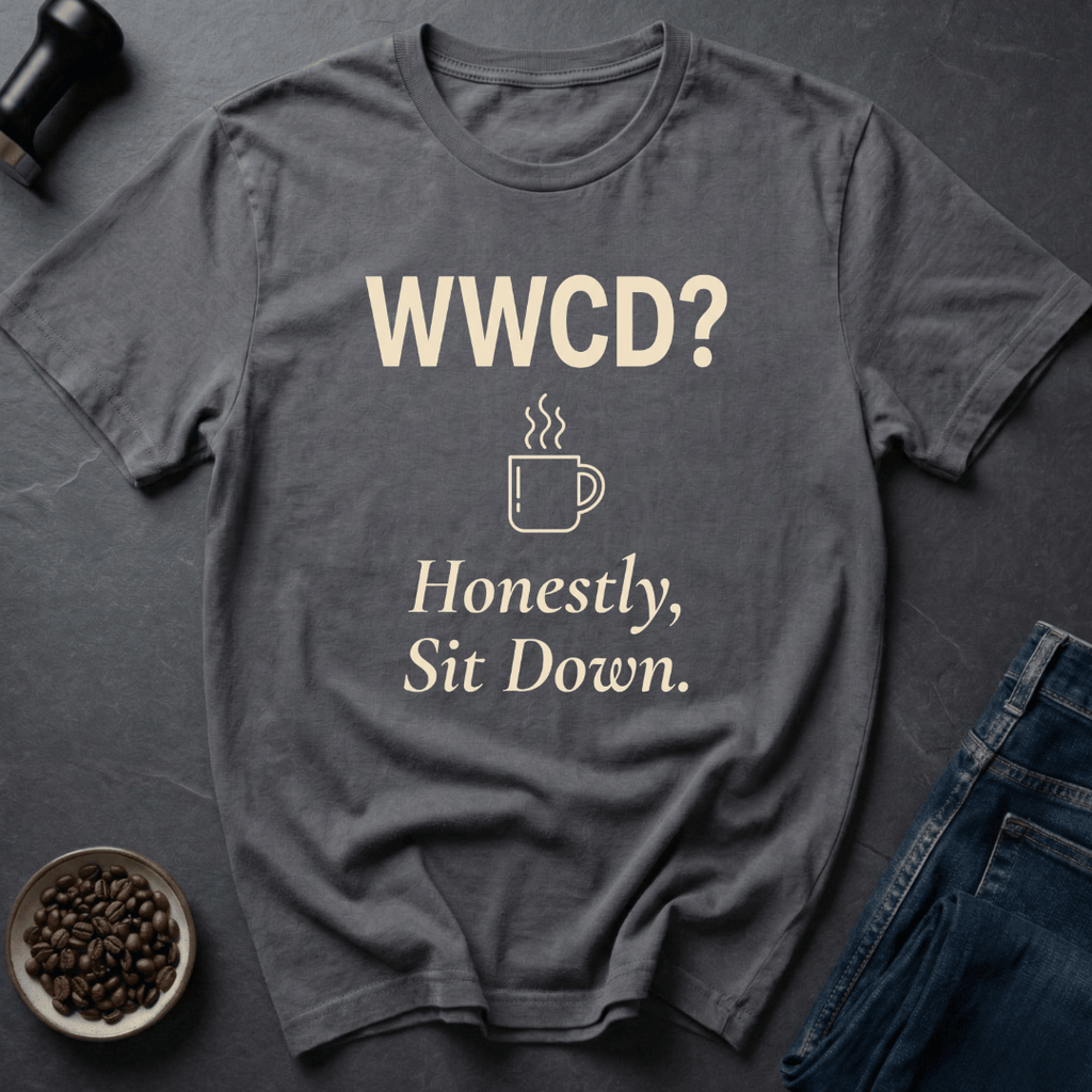 Coffee graphic Sit Down T-Shirt in by Caffeine Dept