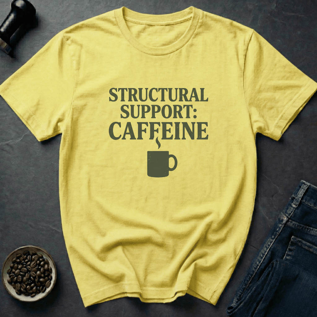 Coffee graphic Caffeine Support T-Shirt in by Caffeine Dept
