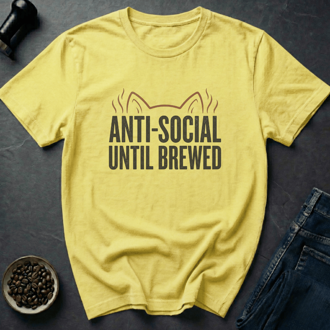 Coffee graphic Brew First T-Shirt in by Caffeine Dept