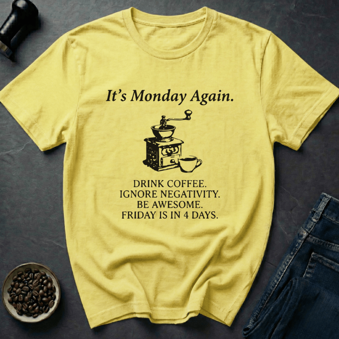 Coffee graphic Monday Mood T-Shirt in by Caffeine Dept