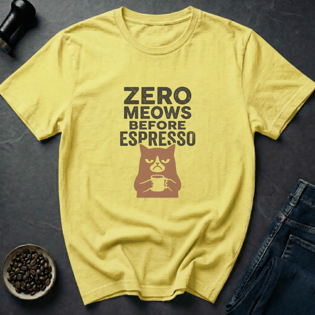 Coffee graphic Espresso Cat T-Shirt in by Caffeine Dept