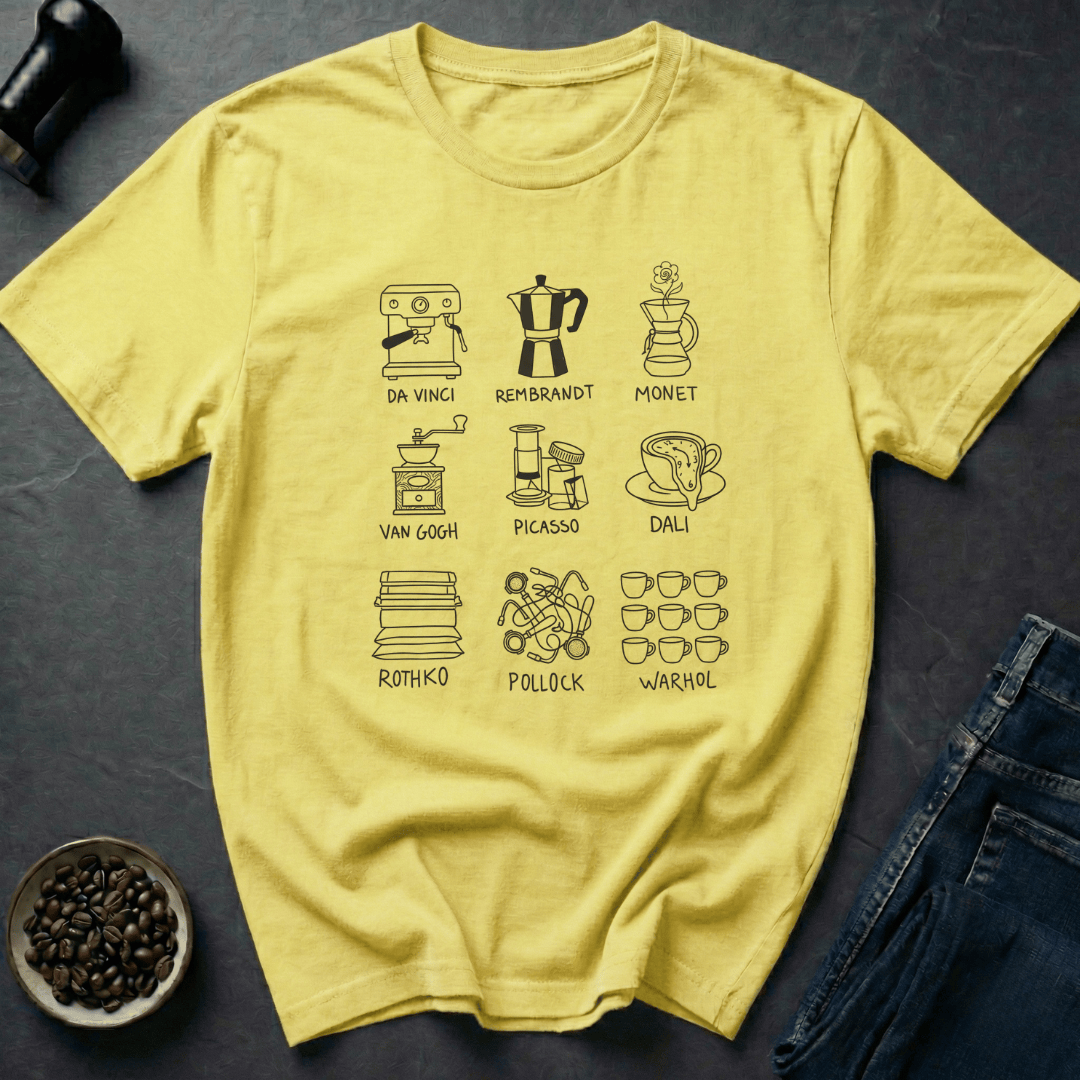 Coffee graphic Art Brew T-Shirt in by Caffeine Dept