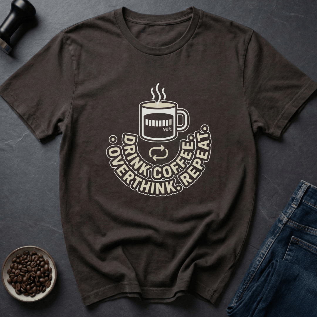 Coffee graphic Again And Again T-Shirt in by Caffeine Dept