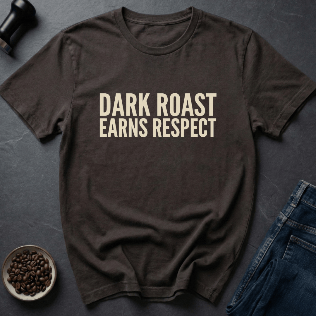 Coffee graphic Dark Roast T-Shirt in by Caffeine Dept