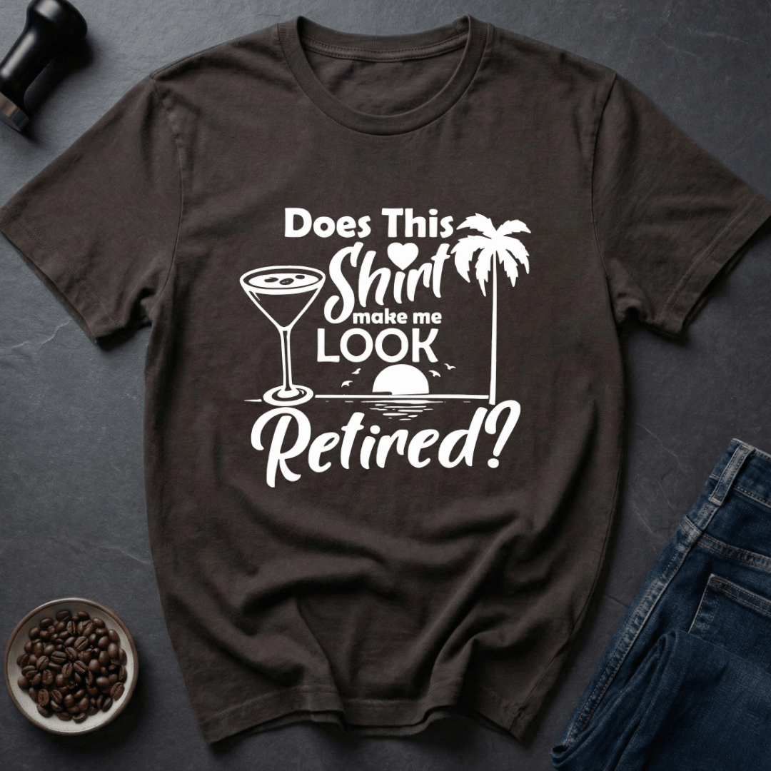 Coffee graphic Retired Life T-Shirt in by Caffeine Dept