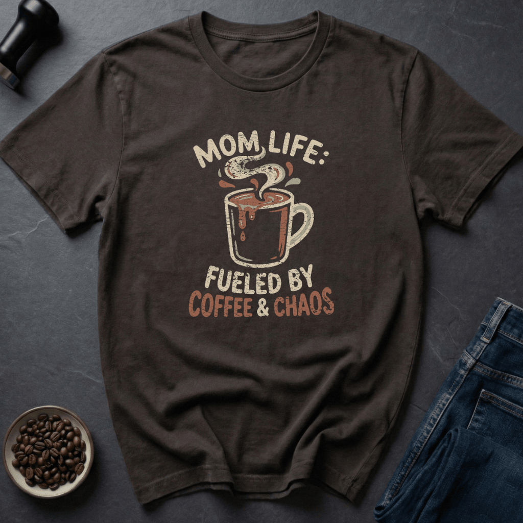 Coffee graphic Mom Life T-Shirt in by Caffeine Dept
