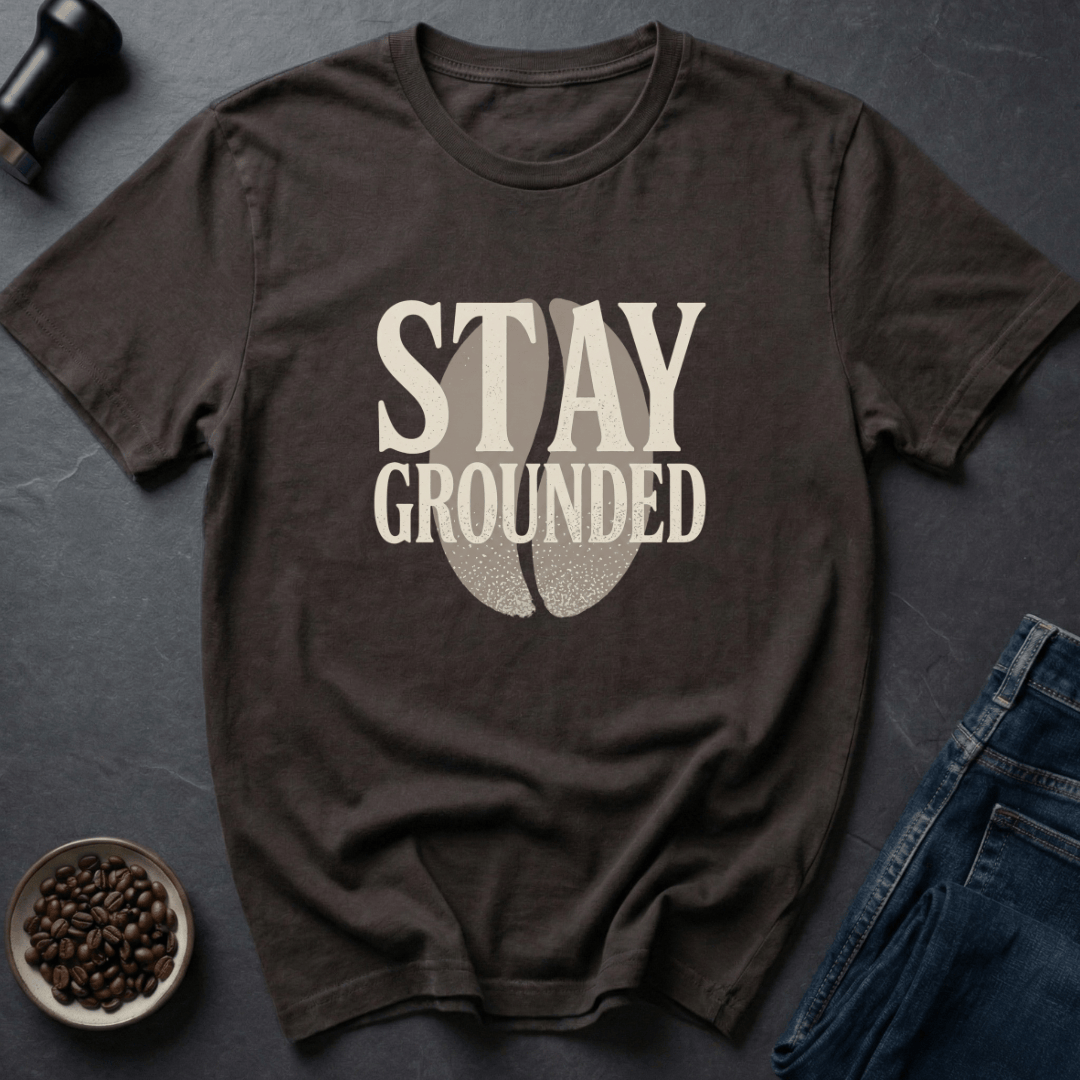 Coffee graphic Stay Grounded T-Shirt in by Caffeine Dept