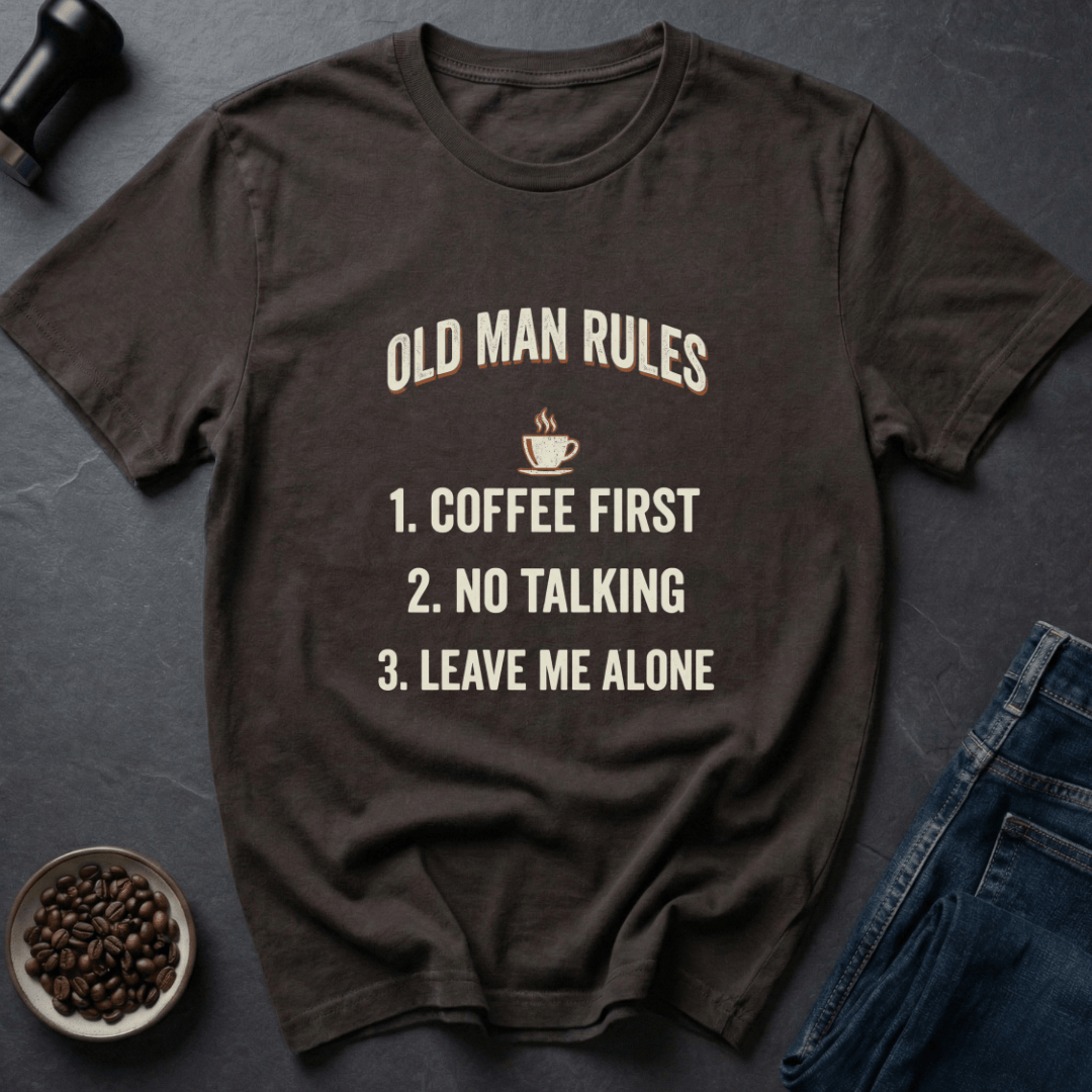 Coffee graphic Grandpa Manifesto T-Shirt in by Caffeine Dept