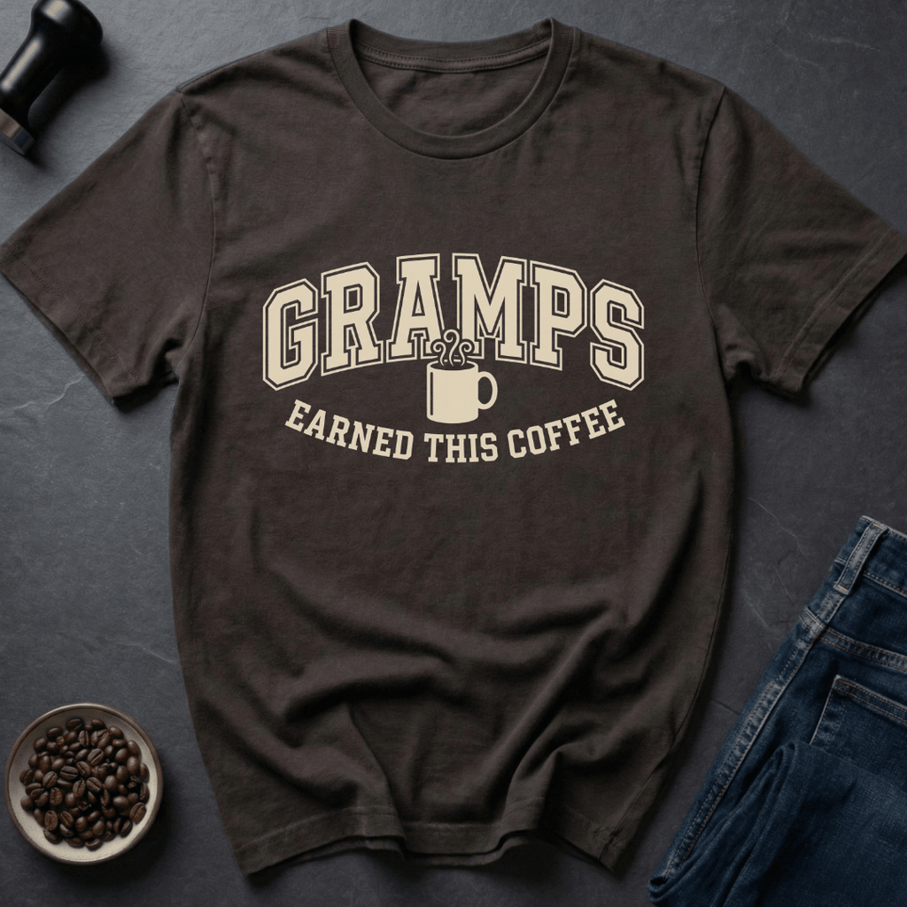 Coffee graphic Gramps Coffee T-Shirt in by Caffeine Dept