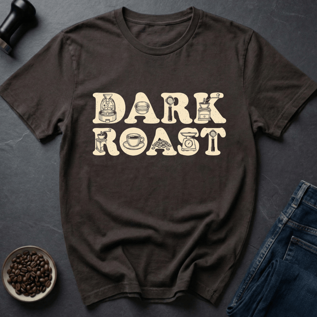 Coffee graphic Dark Roast T-Shirt in by Caffeine Dept