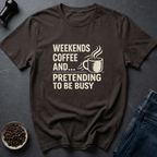Coffee graphic Weekend Coffee T-Shirt in by Caffeine Dept