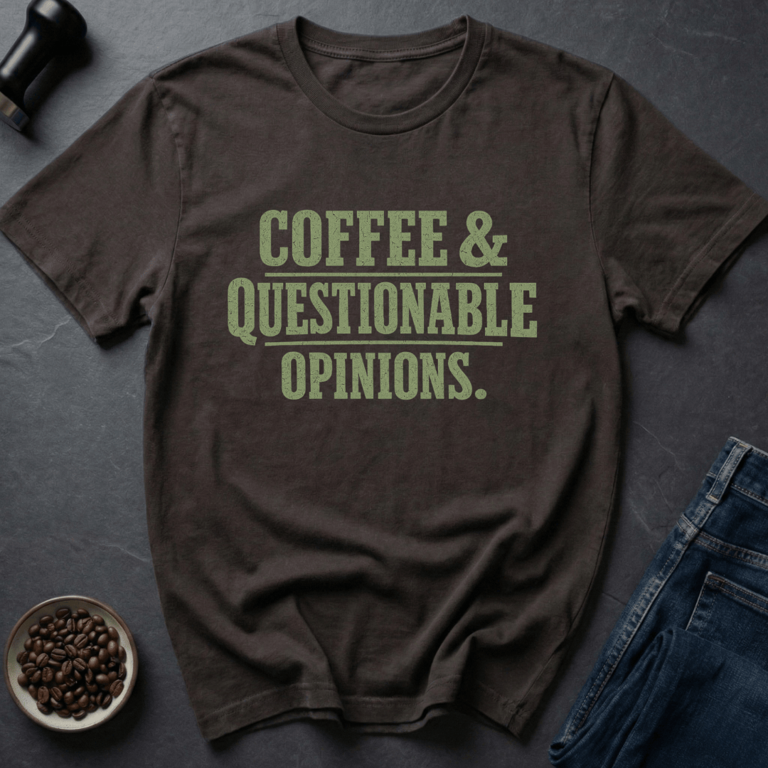 Coffee graphic Coffee Opinions T-Shirt in by Caffeine Dept