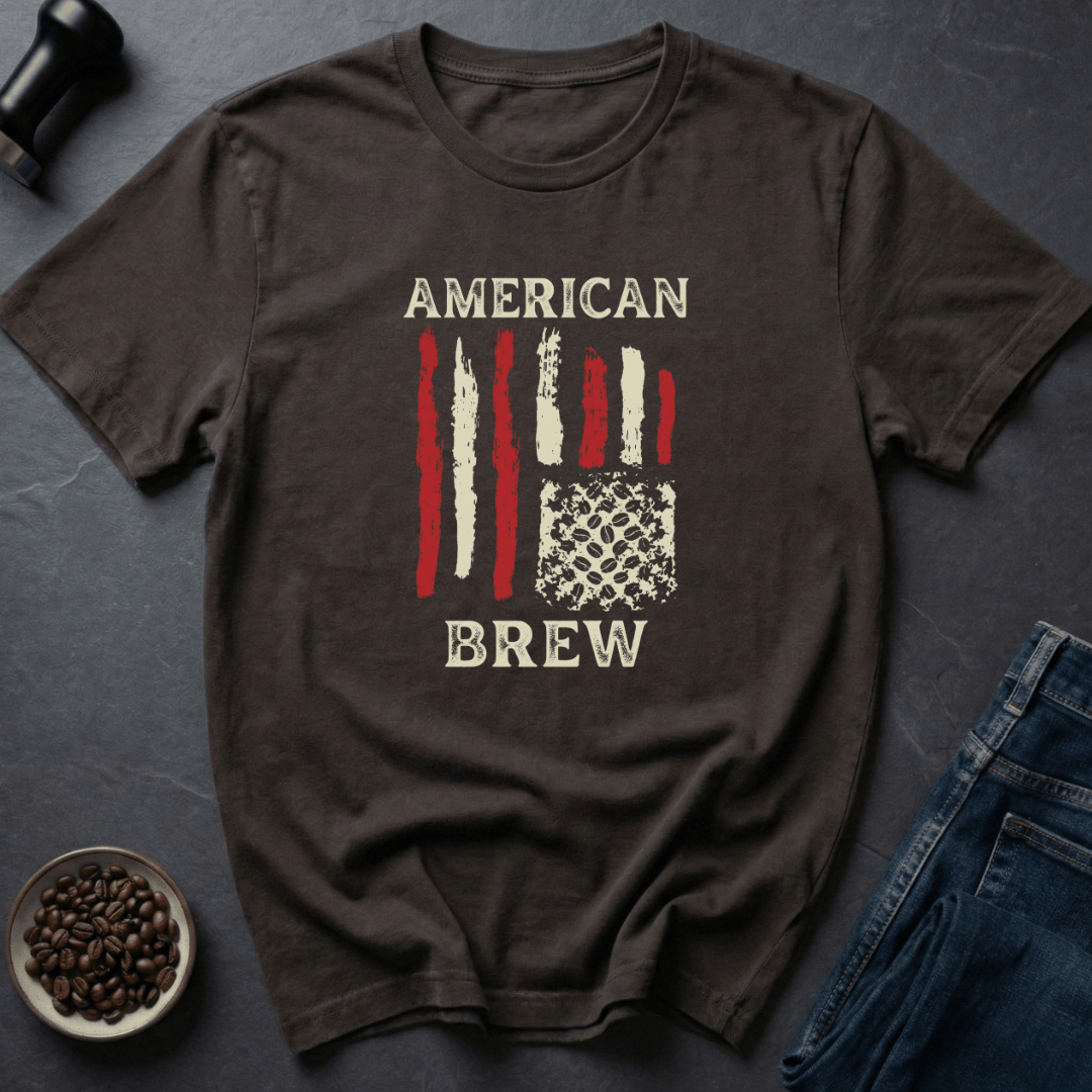 Coffee graphic Patriot Pour T-Shirt in by Caffeine Dept