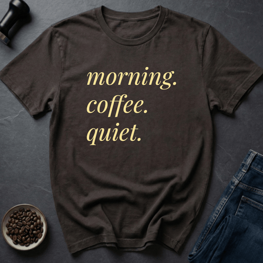Coffee graphic Coffee Quiet T-Shirt in by Caffeine Dept