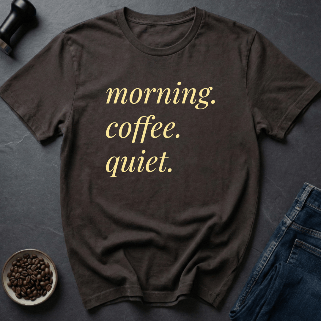 Coffee graphic Coffee Quiet T-Shirt in by Caffeine Dept