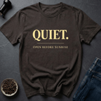 Coffee graphic Silent Brew T-Shirt in by Caffeine Dept