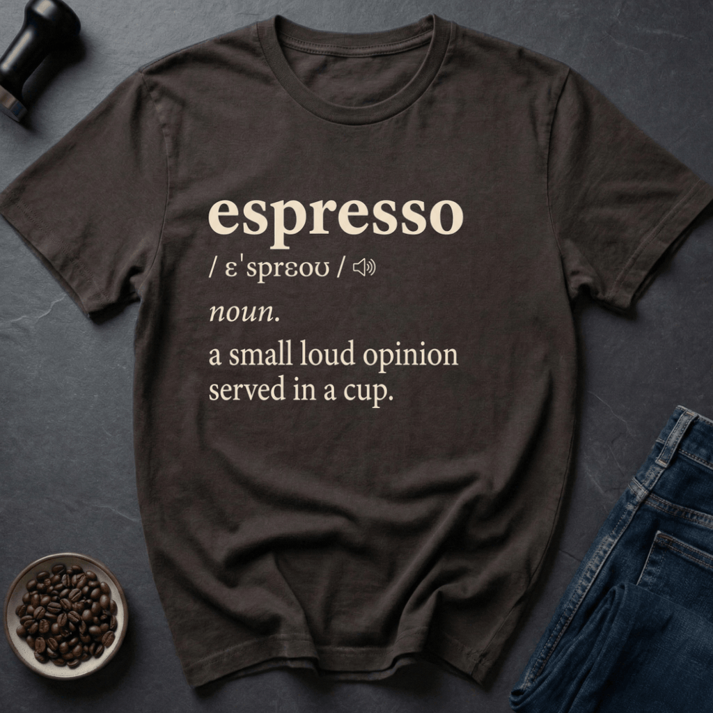 Coffee graphic Loud Shot T-Shirt in by Caffeine Dept
