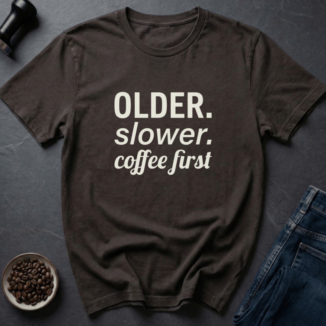 Coffee graphic Aging Fuel T-Shirt in by Caffeine Dept
