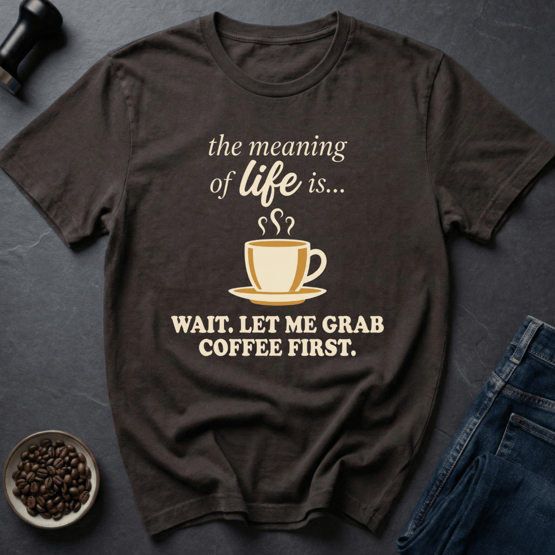 Coffee graphic Coffee Meaning T-Shirt in by Caffeine Dept