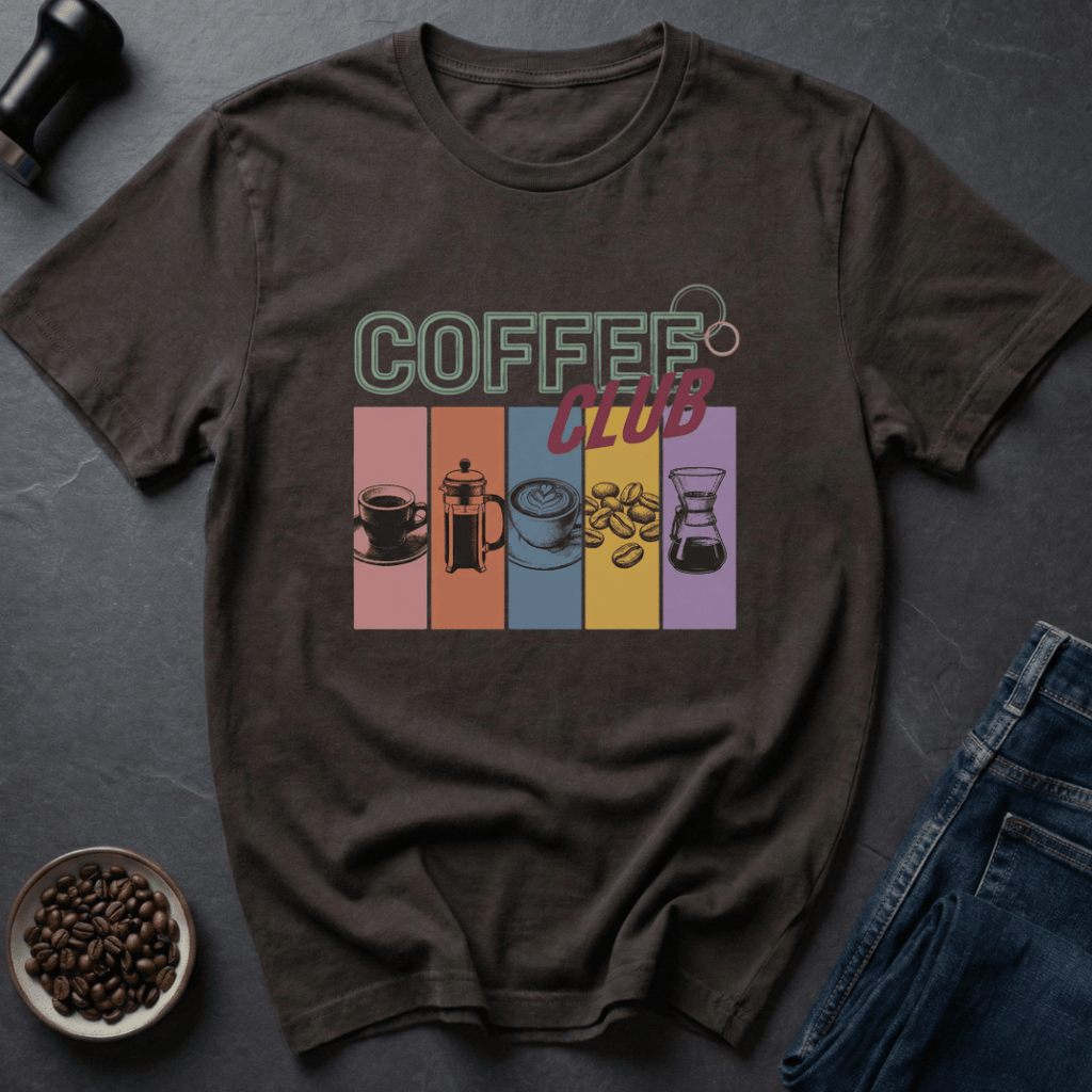 Coffee graphic Bean Club T-Shirt in by Caffeine Dept