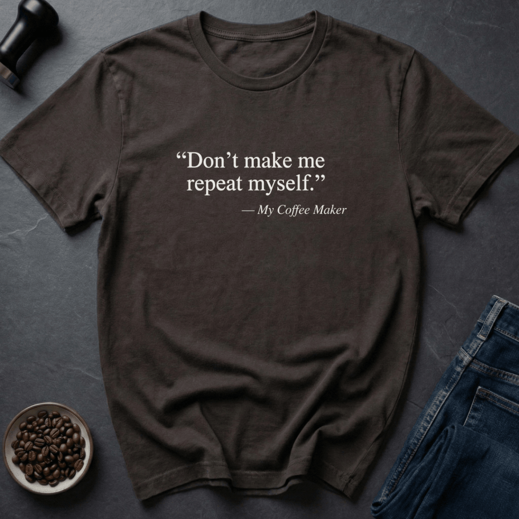 Coffee graphic Pot Listener T-Shirt in by Caffeine Dept