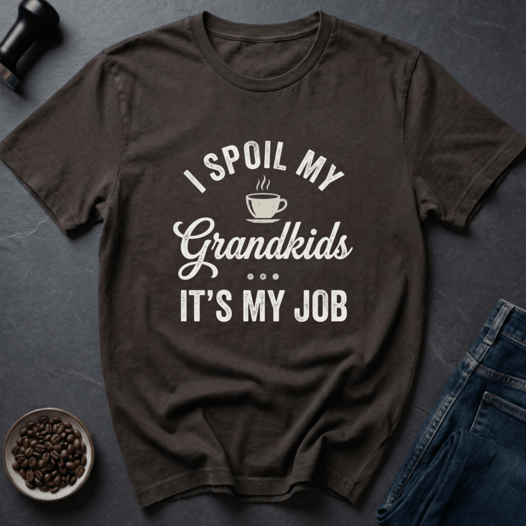 Coffee graphic Proud Grandma T-Shirt in by Caffeine Dept