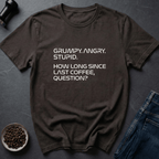 Coffee graphic Last Coffee T-Shirt in by Caffeine Dept
