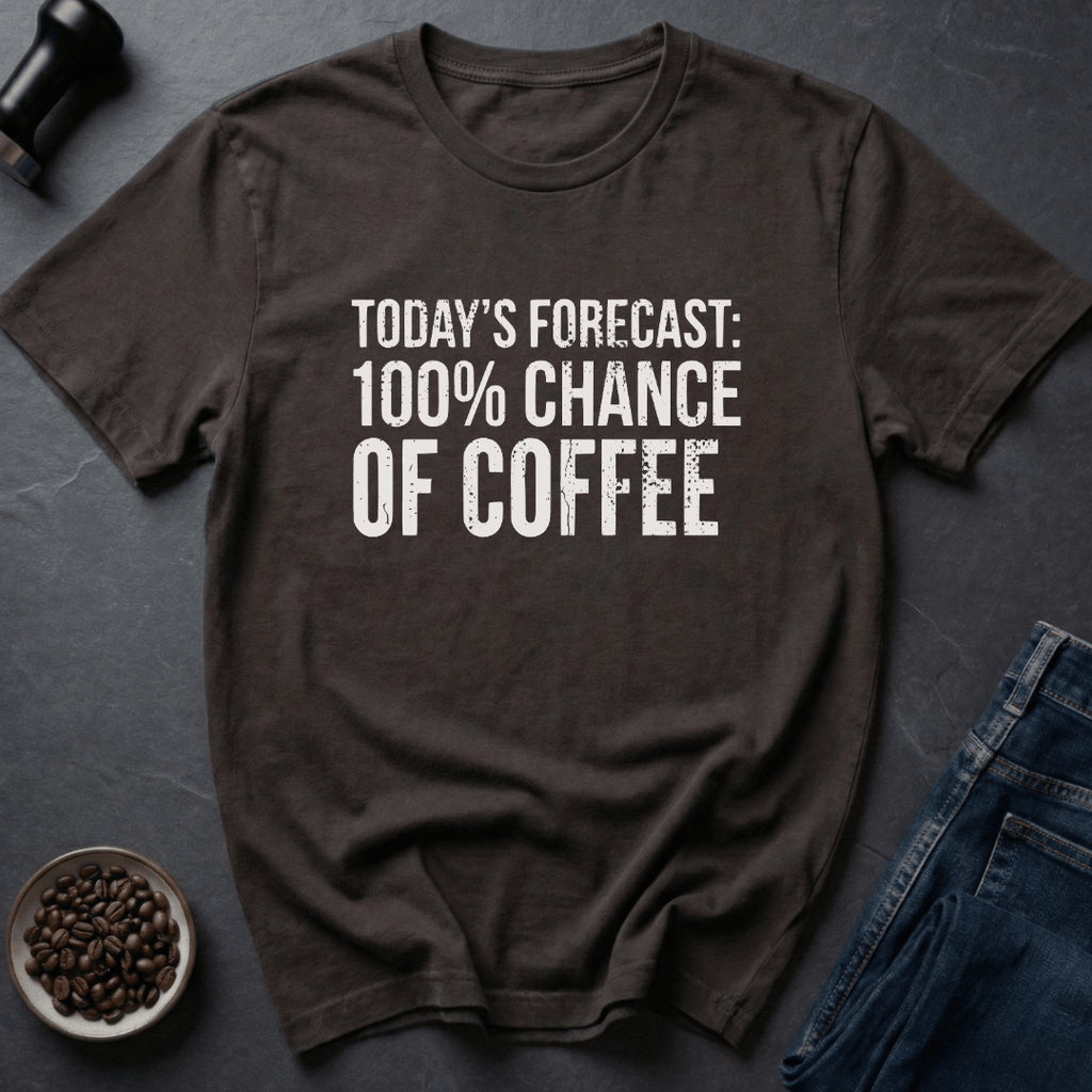 Coffee graphic Coffee Forecast T-Shirt in by Caffeine Dept