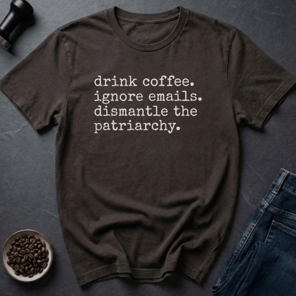 Coffee graphic Coffee. Resist. Repeat. T-Shirt in by Caffeine Dept