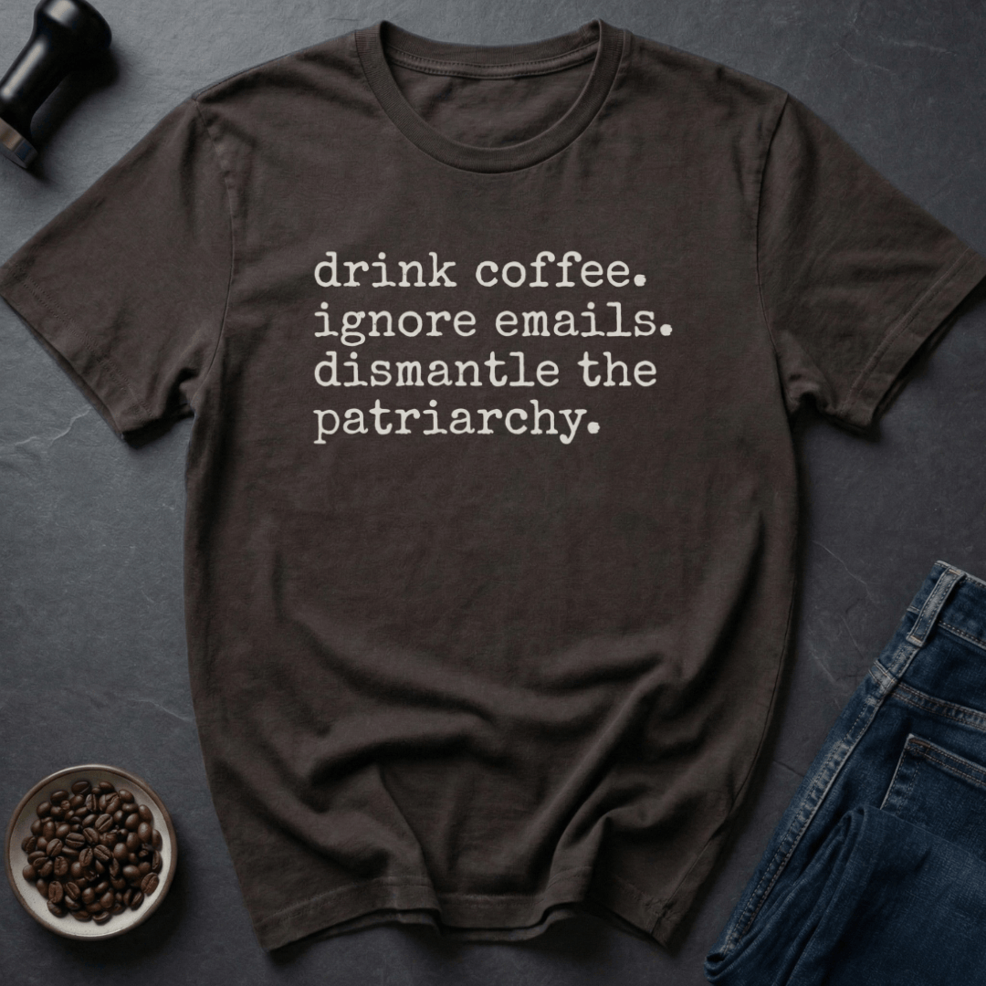 Coffee graphic Coffee. Resist. Repeat. T-Shirt in by Caffeine Dept
