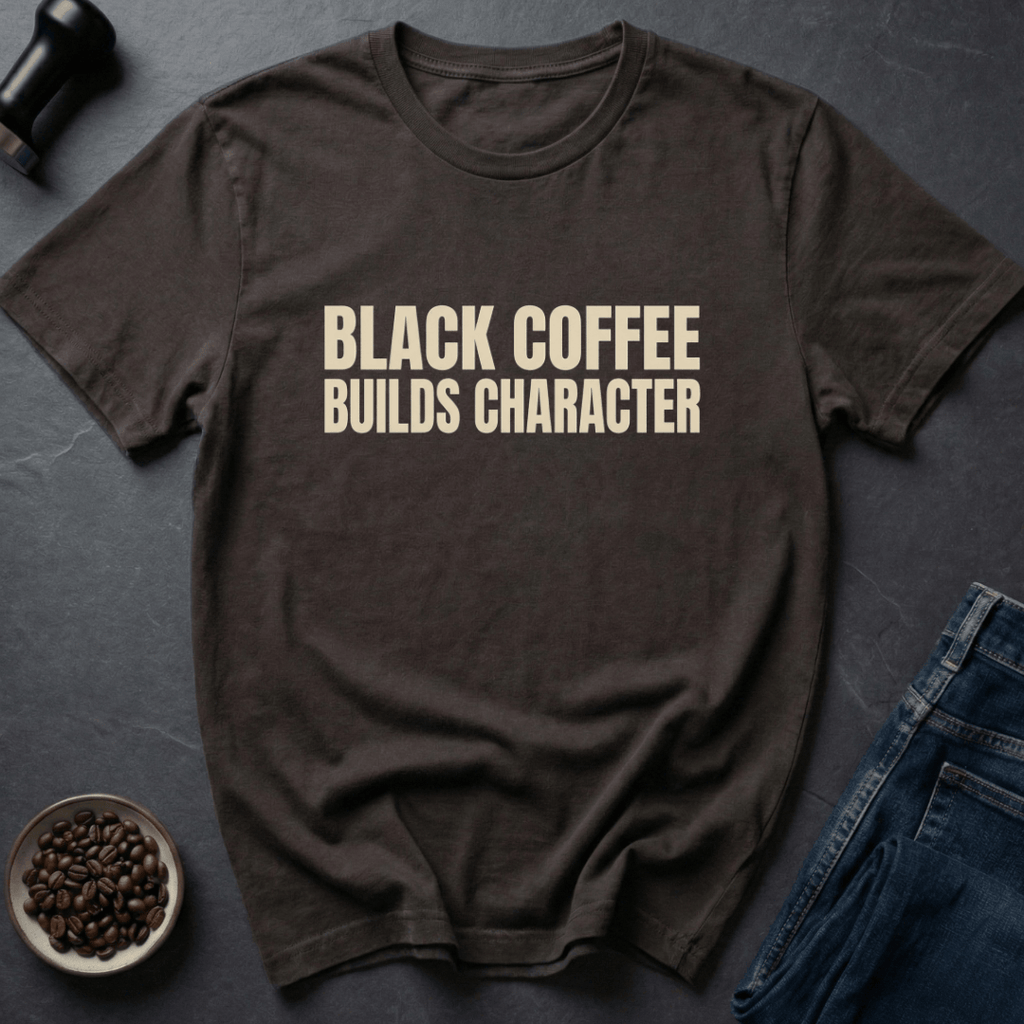 Coffee graphic Black Coffee T-Shirt in by Caffeine Dept