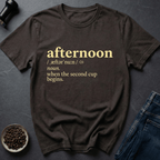 Coffee graphic Afternoon Roast T-Shirt in by Caffeine Dept