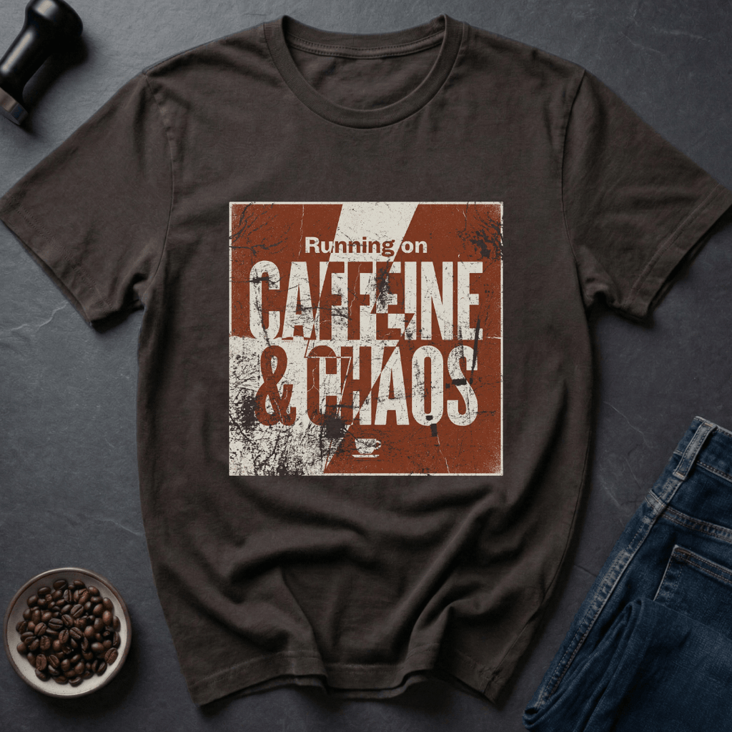 Coffee graphic Caffeine Chaos T-Shirt in by Caffeine Dept