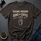 Coffee graphic Raising Humans T-Shirt in by Caffeine Dept