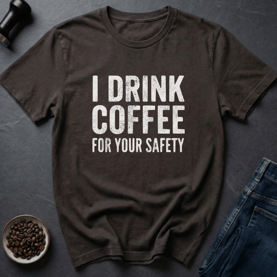 Coffee graphic Caffeine Warning T-Shirt in by Caffeine Dept