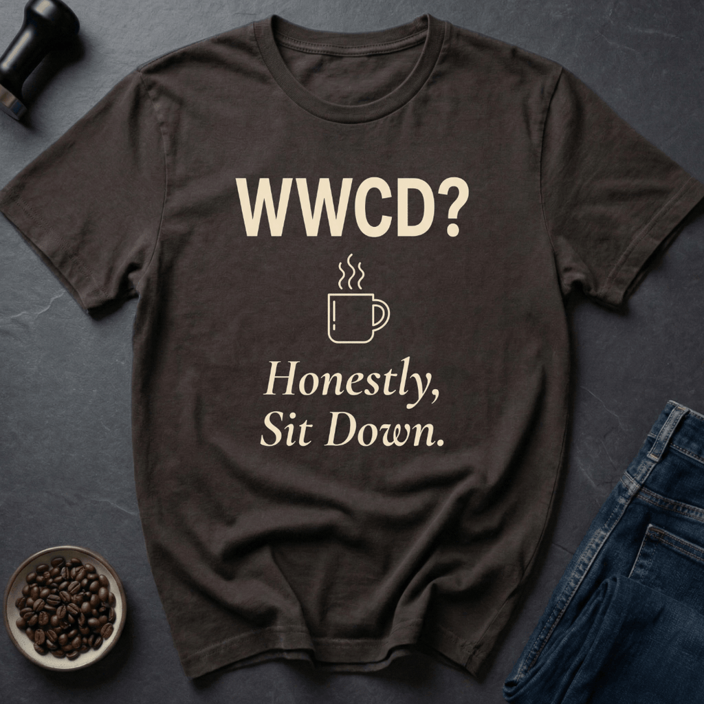Coffee graphic Sit Down T-Shirt in by Caffeine Dept
