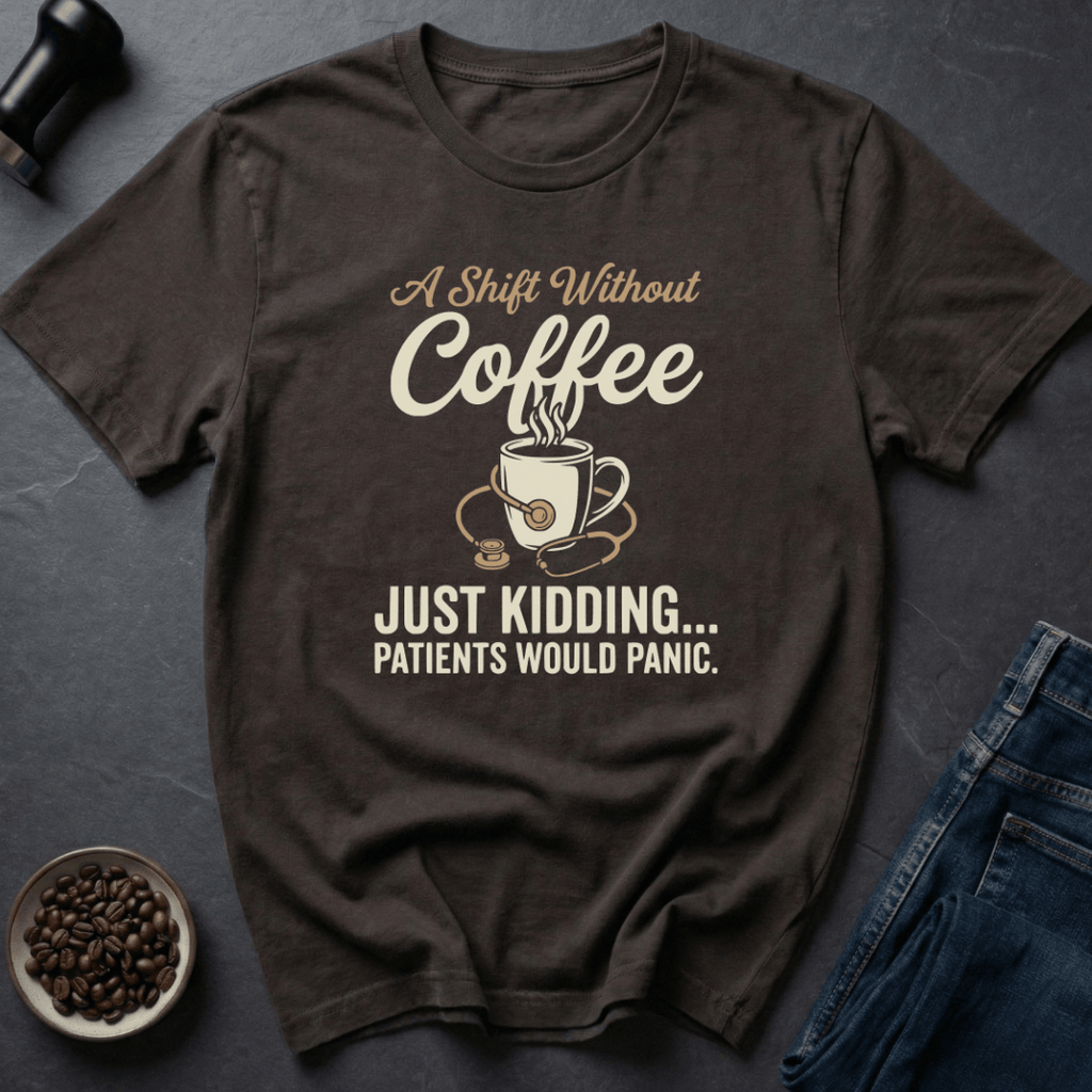 Coffee graphic Coffee Shift T-Shirt in by Caffeine Dept