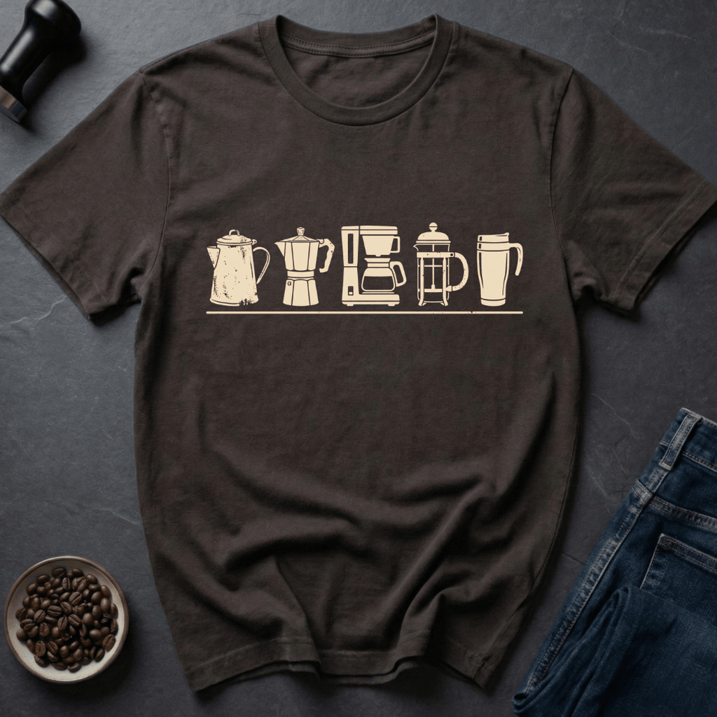 Coffee graphic Coffee Tools T-Shirt in by Caffeine Dept