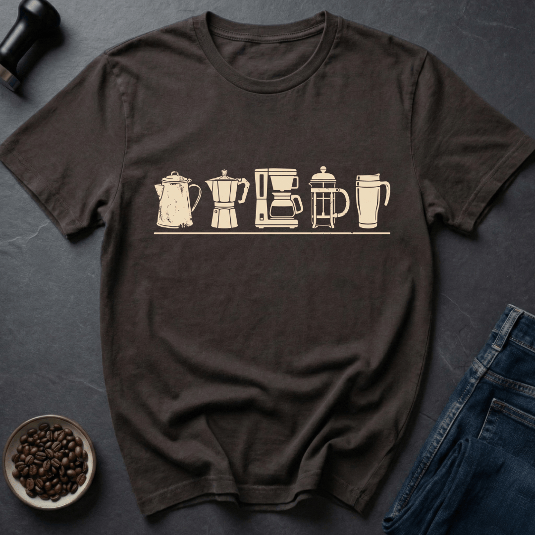 Coffee graphic Coffee Tools T-Shirt in by Caffeine Dept